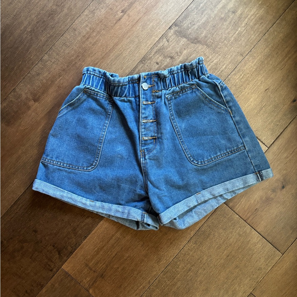 Denim High-Waisted “paper bag” Women Shorts